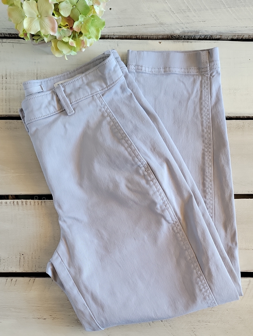 Banana Republic Light Gray Barrel Leg Jeans Sz 6